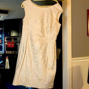 Lauren Ralph Lauren Ivory Textured Mini Dress